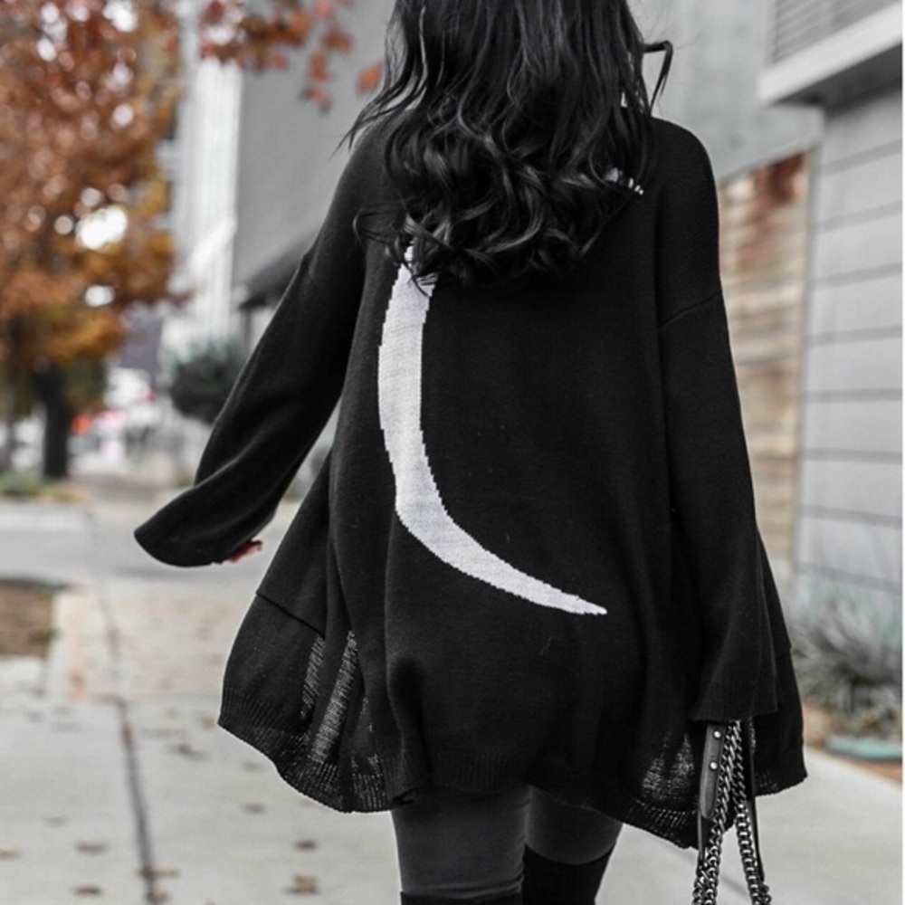 Show me your mumu crescent moon easy cardigan